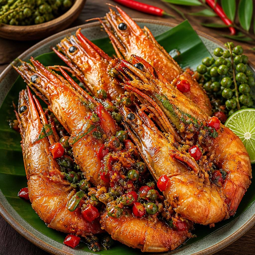 Udang Sambal Andaliman di RM Bumi Aki